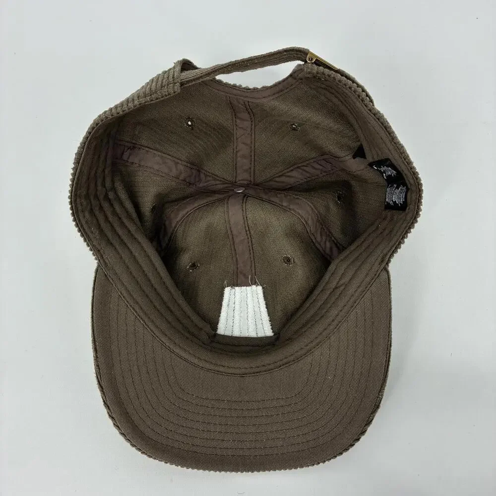 Jive Talk Embroidered Brown Corduroy Baseball Trucker Hat Cap